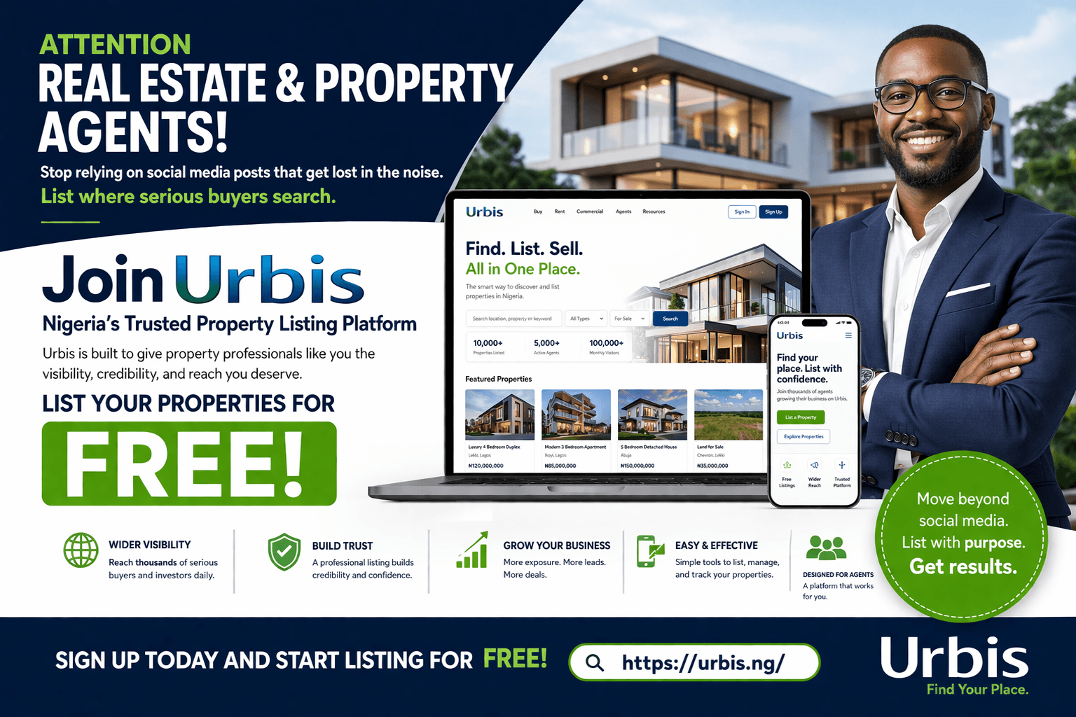 List Smarter. Sell Faster. Grow Your Reach with Urbis.